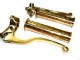 ROYAL ENFIELD BRASS HANDLEBAR GRIPS AND LEVER ASSEMBLY FOR 7/8" HANDLEBAR